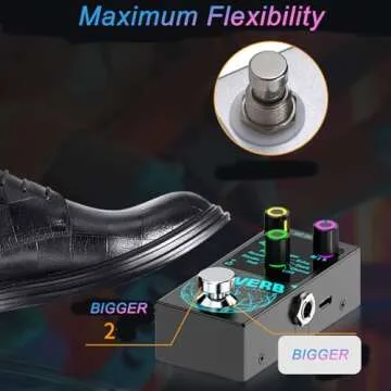 Mini Reverb Guitar Pedal with 9 Modes and True Bypass