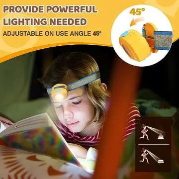 EverBrite LED Headlamp Rechargeable Kids Headlamp with RGB Mode and Adjustable Headband, 3 Modes Multicolor Headlamp for Kids, Kids Head Lamp for Camping, Reading, Exploring, Halloween, Christmas