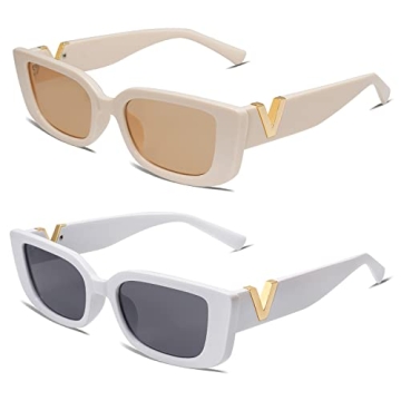 Stylish Allarallvr Rectangle Cat Eye Sunglasses for Women