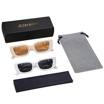 Stylish Allarallvr Rectangle Cat Eye Sunglasses for Women