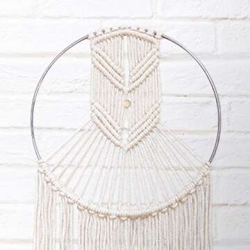 23 Bees, Macrame Wall Hanging Dream Catcher, Large Handmade Crochet Decor for Bedroom, Big Woven Boho Tapestry Dreamcatcher, Chic Rope Art Decorations for Room (Arrows 3pk)