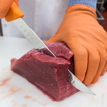 Breaking Butcher Knife with 8 Inch Fluted Blade