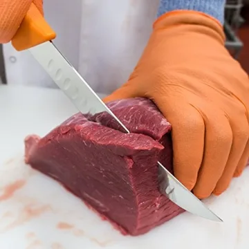 Breaking Butcher Knife with 8 Inch Fluted Blade