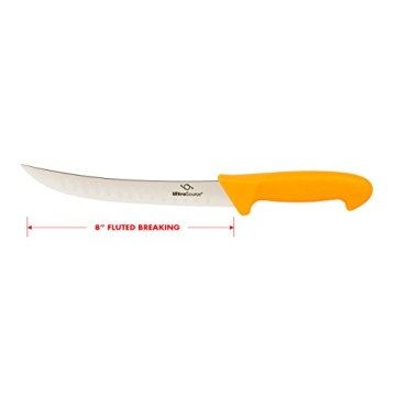 Breaking Butcher Knife with 8 Inch Fluted Blade