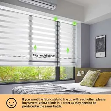 ACMEART Motorized Zebra Shades with Remote,Dual Layer Automatic Window Blinds,Light Filtering Electric Blinds for Home Office Custom Size (Luxury Pure White)