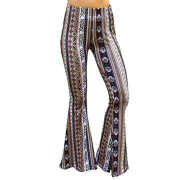 Daisy Del Sol Comfy Lightweight Stretch Vintage Palazzo 70s Bell Bottom Flare Lounge Yoga Pants Mocha