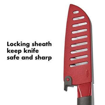 OXO 5.5in Santoku Knife with Safety Sheath for Camp