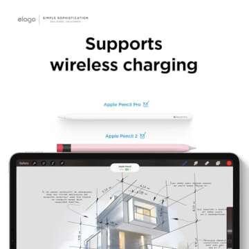 elago Classic Case Compatible with Apple Pencil Pro and Apple Pencil 2nd Generation, Classic Design, Compatible with Magnetic Charging and Double Pressure (See Instructions