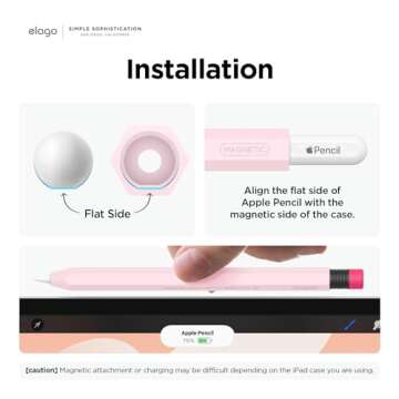elago Classic Case Compatible with Apple Pencil Pro and Apple Pencil 2nd Generation, Classic Design, Compatible with Magnetic Charging and Double Pressure (See Instructions