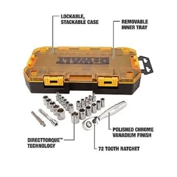 Durable DEWALT 25-Piece Drive Socket Set for Professionals