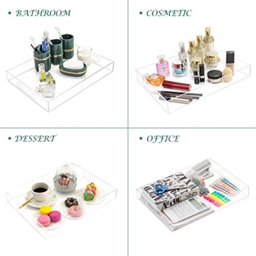 Elegant 12x16 Clear Acrylic Tray for Serving and Organizing