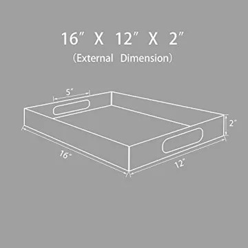 Elegant 12x16 Clear Acrylic Tray for Serving and Organizing
