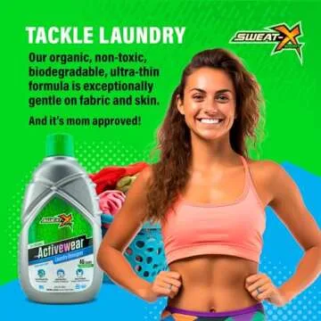 Sweat X Original Activewear Laundry Detergent – Remove the Worst Odors & Toughest Stains – High Performance Sports Wash for Training Gear & All Fabric Types – 45 Loads – 1 Pack