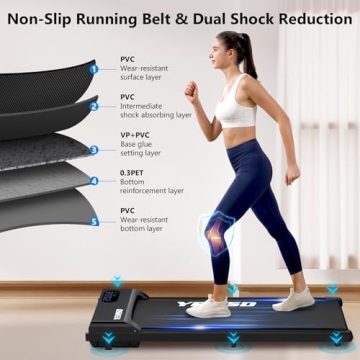 Portable Walking Pad Treadmill 330 lb Capacity for Home
