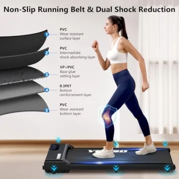 Portable Walking Pad Treadmill 330 lb Capacity for Home