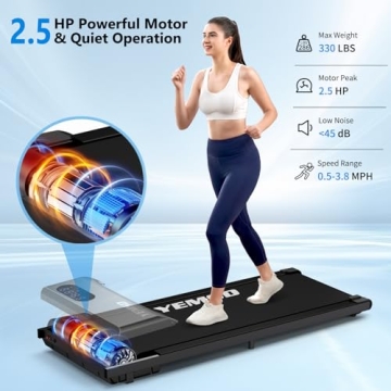 Portable Walking Pad Treadmill 330 lb Capacity for Home
