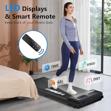 Portable Walking Pad Treadmill 330 lb Capacity for Home
