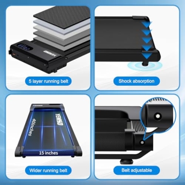 Portable Walking Pad Treadmill 330 lb Capacity for Home