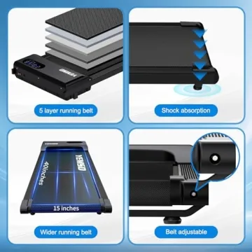 Portable Walking Pad Treadmill 330 lb Capacity for Home