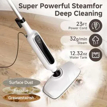 Versatile 12-in-1 Steam Mop for Home Cleaning