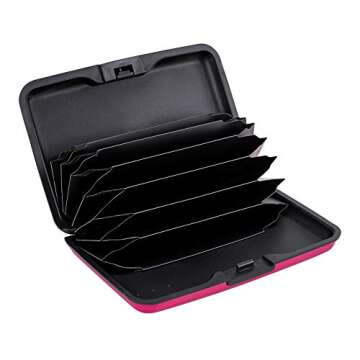ELFISH Mini RFID Aluminum Wallet Credit Cards Holder Business Card Case Metal ID Case for Men Women ...