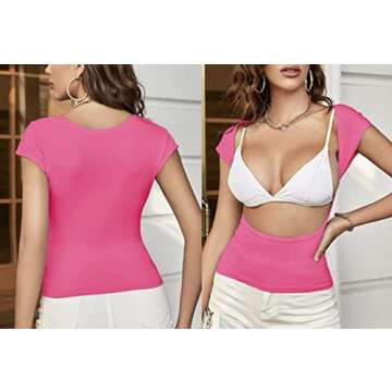 ForeFair Backless Summer Top for Women, Slim Fit Design