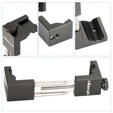 ULANZI Aluminum Phone Tripod Mount with Cold Shoe Mount, Smartphone Video Rig Tripod Mount Adapter for iPhone 11 Pro Max XS X 8 Plus Samsung Galaxy Google Pixel OnePlus One Sony Mobile Phones