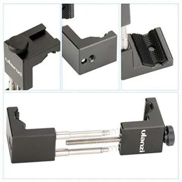 ULANZI Aluminum Phone Tripod Mount with Cold Shoe Mount, Smartphone Video Rig Tripod Mount Adapter for iPhone 11 Pro Max XS X 8 Plus Samsung Galaxy Google Pixel OnePlus One Sony Mobile Phones