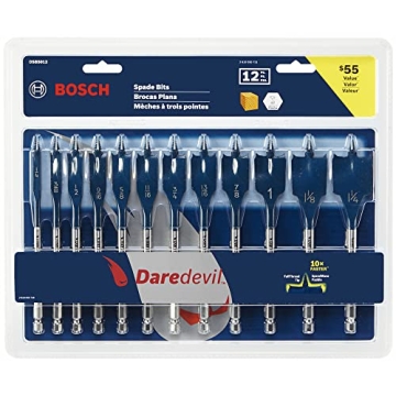 BOSCH DSB5012 Daredevil Spade Bit Set for Wood Drilling