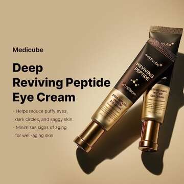 medicube Deep Reviving Peptide Eye Serum 1.01 Fl. Oz., | Eye Treatment Serum with Quadruple Peptides, Niacinamide, and Squalane | Reduces Signs of Aging and Fine Lines