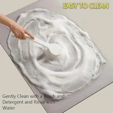 Fantasy Style Faucet Draining Mat, Self Absorbent Draining Mat for Kitchen Counter, Diatom Mud Kitchen Faucet Mat Sink Splash Guard, for Bathroom & Kitchen (B)