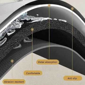 Fantasy Style Faucet Draining Mat, Self Absorbent Draining Mat for Kitchen Counter, Diatom Mud Kitchen Faucet Mat Sink Splash Guard, for Bathroom & Kitchen (B)