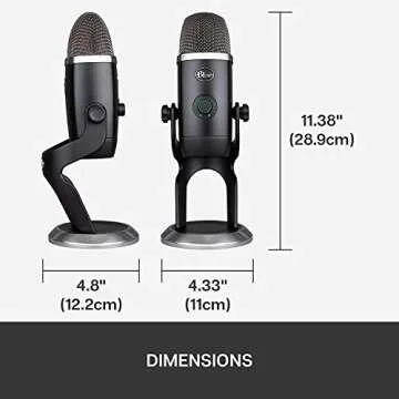Newest Blue Yeti X Professional Condenser USB Microphone with High-Res Metering, LED Lighting, Gaming, Streaming, Podcasting, PC&Mac with GalliumPi Accessories