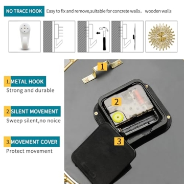 Elegant FLEBLE Clock for Home and Office Decor