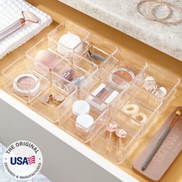 Clear Stackable Organizer Set for Makeup and Office