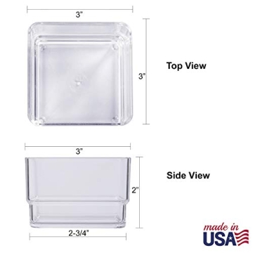 Clear Stackable Organizer Set for Makeup and Office