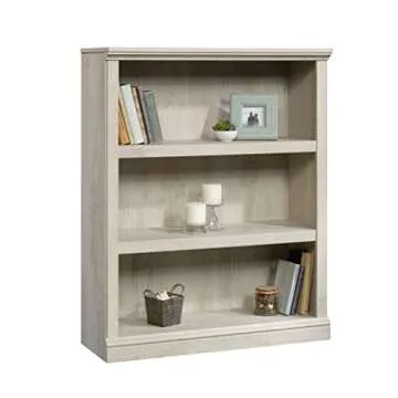 Sauder 3-Shelf Bookcase in Chalked Chestnut Finish