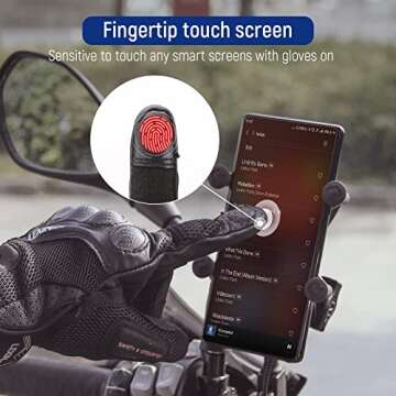 LEXIN Motorcycle Riding Gloves for Men – Touch Screen, Breathable & Protective