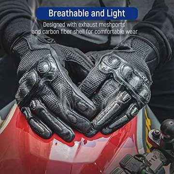 LEXIN Motorcycle Riding Gloves for Summer Comfort and Safety