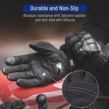 LEXIN Motorcycle Riding Gloves for Summer Comfort and Safety