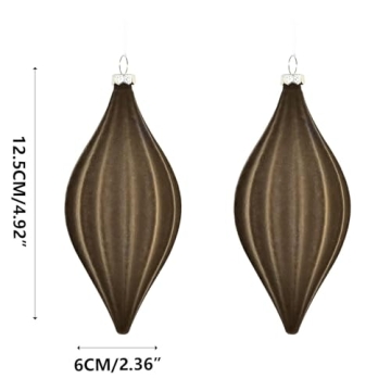 Durable 2 Pcs Christmas Tree Ball Ornaments with Velvet Texture