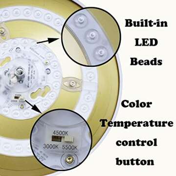 DANSEER Drum Ceiling Light Dimmable LED Charm for Home