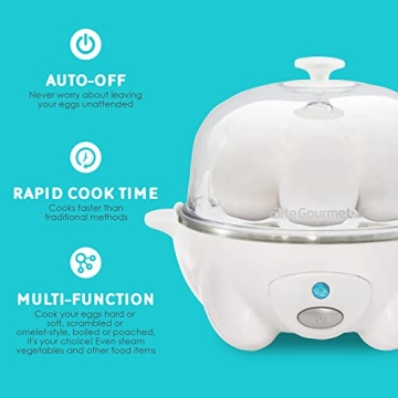 Elite Gourmet EGC-007 Rapid Egg Cooker 7 Egg Capacity