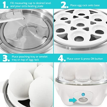Elite Gourmet EGC-007 Rapid Egg Cooker 7 Egg Capacity