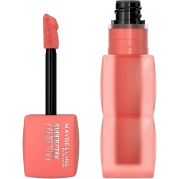 MAYBELLINE Super Stay Teddy Lip Tint, Long Lasting Matte Lipstick For Up To 12HR Wear, Baby Tee, 1 C...
