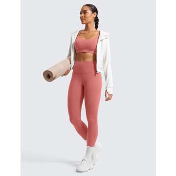 CRZ YOGA High Waisted Buttery Soft Lounge Legging 25 inches Briar Rose Medium