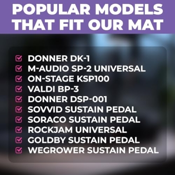 Non-Slip Sustain Pedal Mat for Keyboards