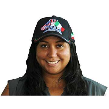 US/Italia Flags Embroidered Baseball Cap – Colorful Italian Hat - Italy Collection of Italian Prid...