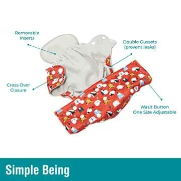 Eco-Friendly Simple Being Cloth Diapers for Infants