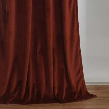 Roslynwood Burnt Ochre Velvet Curtains for Elegant Decor